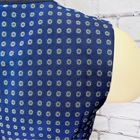 J. Crew Paneled Sheath Dress. Navy White & green Design - Picture 6 of 11